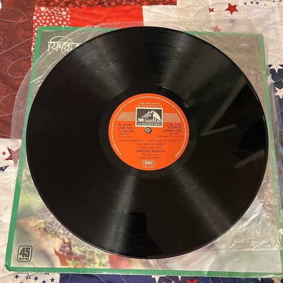 Firoza Begum Songs of Kazi Nazrul Rare 1981 India Vinyl LP 45 RPM 12” Record - Picture 4 of 6
